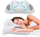 Atina_ Cervical Pillow for Neck Pain Relief - Adjustable Memory Foam Pillows, Ergonomic Support for Neck and Shoulder Travel Cervical Pillow