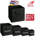 Black Foldable Storage Collapsible Folding Box Home Clothes Organizer Fabric Cub