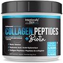 Intentionally Bare Collagen Peptides – Biotin, Hyaluronic Acid, Vitamin C, Zinc – Keto, Paleo - 10g Protein, Zero Carbs - Grass-Fed, Pasture Raised, Dairy Free – Unflavored - 40 Servings