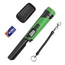 DR.ÖTEK Metal Detector Pinpointer IP68 Fully Waterproof Underwater Handheld Pin Pointer Wand, LCD Screen, Small Metal Detector for Adults, High Accuracy, 3 Alert Modes, for Gold, Relics - Green