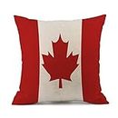 BIBITIME Canada Team Supporter Sports Fans Bedroom Decorative Pillow Case Cushion Cover Protector Souvenir World Cup Flag Theme Pillowcase Square 17.72"x17.72"