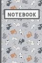 CAT NOTEBOOK: 6x9”120-Page Lined Design Notebook - Cute Gray Journal for Any Cat Lover - Paperback Diary for Women