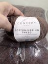 Yarn Lot 10 bolls- Cotton Merino Tweed KATIA Concept