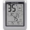 ACURITE 00613 Digital Hygrometer & Indoor Thermometer Pre-Calibrated Humidity Gauge, Black, 3" H x 2.5" W x 1.3" D