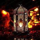 The Purple Tree Brass Moroccan Lantern Lamp Tealight Candle Holder for Diwali Decor