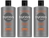 ✅ SYOSS Men Power Shampoo Herren Haarshampoo mit Koffein & Power-Boost 3x 440ml✅