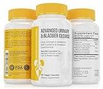 Advanced Urinary Tract Health & Bladder Support Supplement - Detoxifying Strength D-Mannose & Cranberry Natural Fast-Acting UT Cleanse Flush Impurities, Restore Control & Balance -30 Veggie Capsules