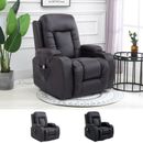 Faux Leather Vibrating Massage Recliner Chair with Remote