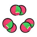 [3 Pairs] Toss-Catch Ball Set with 6 Paddles and 3 Colorful Tennis-Like Balls | Self Stick Balls Extra Strong Fiber and Large Disc with Strong Handle for Outdoor Sport – Economic Pack