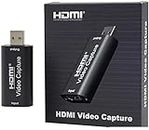 Microware HDMI Video Capture, 4K HDMI to USB 2.0 Video Capture Device, 1080P HD 30fps Broadcast Live and Record Video Audio Grabber for Gaming, Streaming, Teaching, Video Conference (Black)