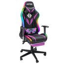 Hoffree Rocking Gaming Chair w/ Speakers Ergonomic Gamer Chair w/ Massage for Office & Gaming Faux /Foam Padding in Black/Indigo | Wayfair