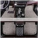 Custom Car Floor Mats for M-ercedes Benz EQS 2021-2023 V297, Double Layer Waterproof Leather Car Carpet, All-Weather Floor Mats Cargo Liner Front and Rear,Black + Black Gray
