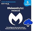 Malwarebytes | Windows/Mac/iOS/Android/Chrome | Premium | 5 Dispositivo | 12 Mesi | Codice d'attivazione via email