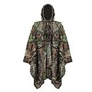 Proberos® Ghillie Suit, 3D Camouflage Hunting Apparel, 3D Leaf Woodland Poncho Ghillie Suit Camouflage Clothing for Hunting Bird Watching Military Training Outdoor Gaming Wildlife Photography