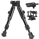 Feyachi 3 in 1 Tactical Riflebipod + Rail Mount Adapter Adjustable Height from 6.5" to 7.0" for Hunting