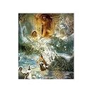 Cuadro Religiosa Impresión sobre Lienzo,Salvador Dalí Cuadro famoso"Consejo ecuménico"Reproducción Cuadro sobre Lienzo,Cuadros decoración del hogar 50x60cm(20x24in) Sin marco