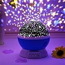 RAVIRANDAL Star Night Light Lamp Projector, Star Light Rotating Projector, Star Projector Lamp with Colors and 360 Degree Moon Star Projection with USB Cable,Lamp for Kids Room (Star Master)