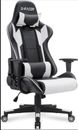 S-Racer White High Back Gaming/Office Chair For Desktop PC Streaming Console
