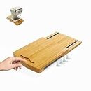 FabSix Bamboo Kitchen Appliance Slider for Counter - Small Appliance Slider - Under Cabinet Sliding Tray for Counter - Sliding Tray for Coffee Maker, Appliance Sliders for Kitchen Appliances.
