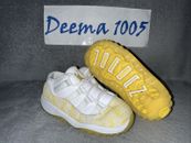 Toddler Jordan 11 Retro Low Shoes  ‘Yellow Snakeskin’ 645107 107 - Size 8C