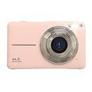 Digital Camera, HD 1080P Digital Point and Shoot Camera, 2.4 Inch IPS Screen, 16X Zoom, 44MP Compact Small Pocket Camera, for Kid Student Children Teens Girls Boys (Pink)