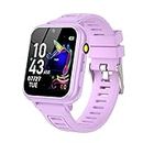 Smart Watch for Girls with HD Touchscreen, Metal Case - 16 Games | Camera | Music | Alarm | Pedometer | Calculator | Torch | Recorder for 4-12 Years Girls Birthday Gifts (Purple)