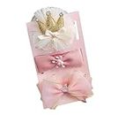 SYGA 3 Pcs Baby Girl Headband Soft Flower Bow Strechable Hairband Suitable For Newborns, Infants, Toddlers and Kids 0-3 Years(Color - 1001)