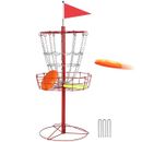 Disc Golf Basket Portable Target Flying Disc Golf Practice Basket Outdoor Red