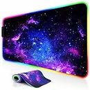 TEKXDD RGB Gaming Mouse Pad, XXL Extended 12 LED Modes Mouse Mat (800mm*300mm) Non-Slip Rubber Base, Desk Mat Mousepad for Computers, PC, Laptop and Office