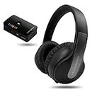 HomeSpot Wireless Over-Ear Headphones Transmitter Set for TV Movie Bluetooth 5.3 aptX LL No Delay 50 Hours Playtime Immersive Sound Enhanced Volume and Clarity (Digital Optical TOSLINK RCA AUX)