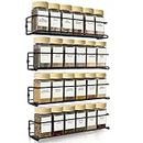 Space Saving Spice Rack Organizer for Cabinets or Wall Mounts - Easy To Install Set of 4 Hanging Racks - Perfect Seasoning Organizer For Your Kitchen Cabinet, Cupboard or Pantry Door
