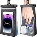 Razobws 2Pack 9" Waterproof Phone Pouch Floating [with Zip Lock Seal], Cell Phone Big Dry Bag for iPhone 14 Plus 13 12 11 Pro Max Samsung S23 S22 Ultra, Water Proof Case for Swimming Vacation