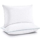 VVZ Shredded Memory Foam Pillows, Bed Pillows for Sleeping 2 Pack King Size 20 x 36 Inches, Luxury Hotel Cooling Gel Foam Pillows Set of 2, Adjustable Loft Pillow for Side and Back Sleepers
