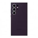 Samsung Silicone Case cover morbida colorata per Galaxy S24 Ultra, Dark Violet