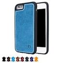MediaDevil Apple iPhone 6/6S Leather Case (Rustic Blue Leather with Blue Stitching) - Artisancase Leather Edition