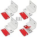 Magnetic Door Catch L-Shaped Jiayi 4 Pack Ultra Thin Cabinet Door Magnetic Catch for Drawer Magnets Adhesive Cabinet Latch Magnetic Closures for Kitchen Closet Door Closing Magnetic Catch Closer