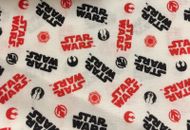 Star Wars Fabric Logo Red and Black on White Cotton Rebels FAT QUARTERS18x21