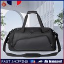 Oxford Travel Bag Waterproof Fitness Bag with Shoe Compartment for Men (Black) F