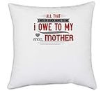 UDNAG White Polyester 'Cameraman | All That I am or Ever Hope to be' Pillow Cover [16 Inch X 16 Inch]