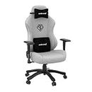 Anda Seat Phantom 3 Pro Gaming Chair - Ergonomic Office Desk Chairs, Reclining Video Game Gamer Chair, Neck & Lumbar Back Support - Large Grey Linen Fabric Gaming Chair for Adults