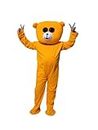Metal Teddy Bear Yellow Full Costume Mascot For Prank Or Birthday Elders Halloween Costume With Gloves And Thick Clothes