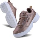 Vivay Women's Lightweight Tennis Shoes Fashion Casual Walking Size 8, Gold. New