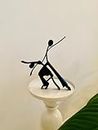EROTNGO Graceful Dancing Couple BioPlastic Sculpture - Minimalist Art Decor for Home, Rhythm Inspired Shelf Accent - Perfect Tabletop Gift for Dance Enthusiasts