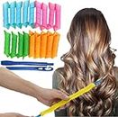 Prime Combo Of 18 Pcs Professional Spiral Hair Curler Rollers DIY Heatless Spiral Curls Styling Kit No Heat Hair Curlers Rollers Wave Styles Hair Styling Tools for Women Girls Pack Of 1 Multicolor