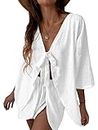 2 Piece Set Women Outfit Summer Going Out Matching Sets Casual Sexy Linen Tops with Beach Shorts Sets White XL