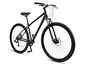 Schwinn Fleet - Bicicleta de montaña para adultos, neumáticos de 29 pulgadas, marco en aleación ligera de 43 cm, suspensión frontal, 9 velocidades, frenos de disco, negro mate