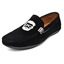 Bhavani Home Appliances Black Suede Loafer Shoes for Men - 8 UK