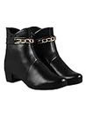Shoetopia womens BT-7081 Black Ankle Boot - 5 UK (BT-7081-Black)