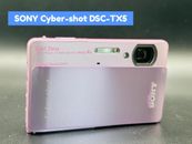 Cámara digital compacta Sony CyberShot DSC-TX5 rosa usada de Japón