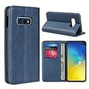 Cavor for Samsung Galaxy S10e Case,for Samsung S10e Case,Cowhide Pattern Leather Case Magnetic Wallet Cover with Card Slots(5.8") -Navy Blue